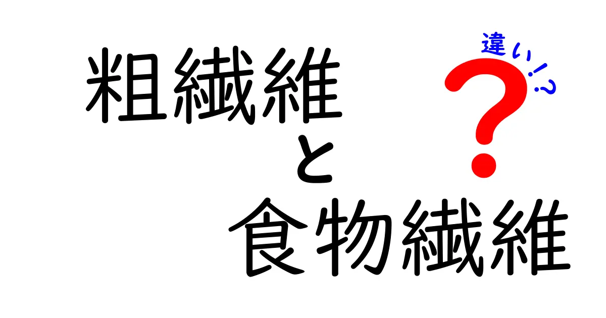 粗繊維と食物繊維の違いを徹底解説！知っておくべきポイント