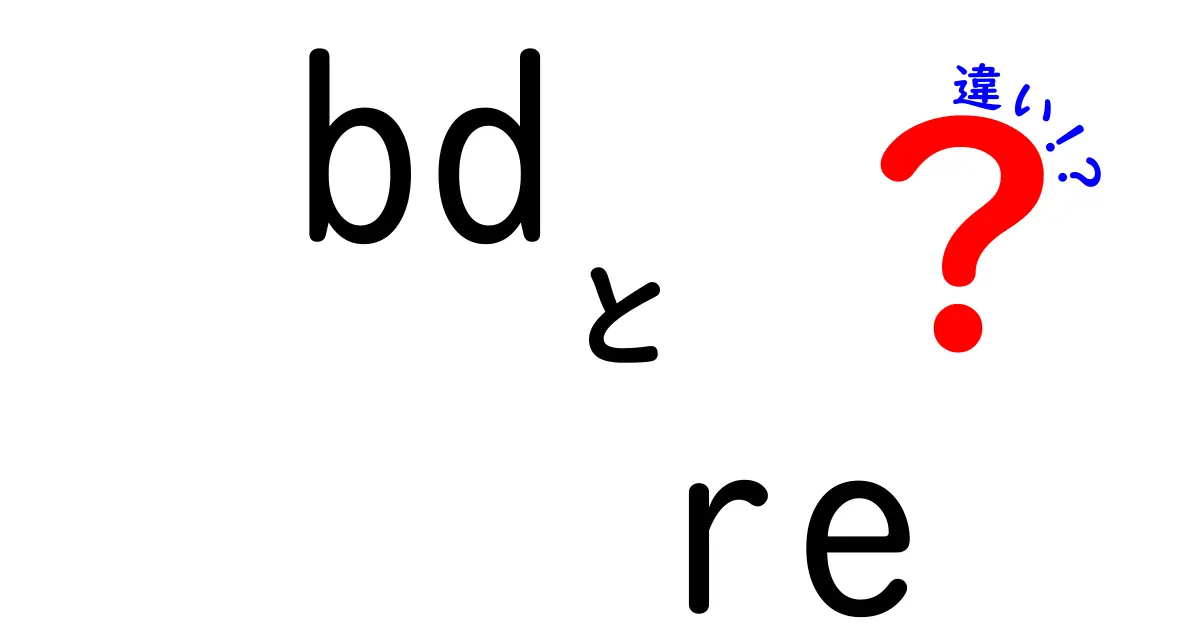 BDとREの違いとは？知っておくべきポイントを徹底解説！