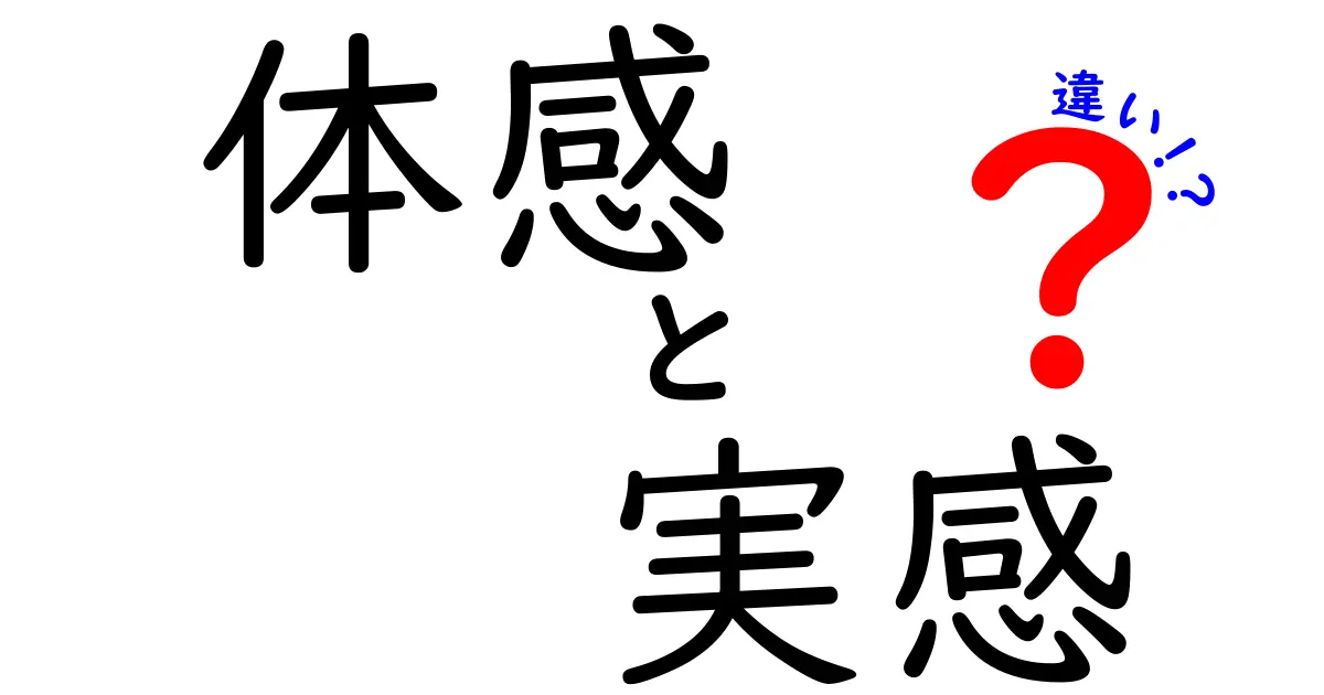 体感と実感の違いとは？それぞれの意味と使い方を徹底解説！