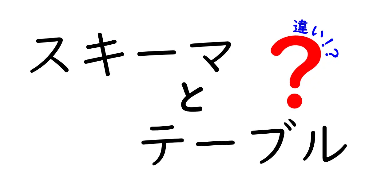 スキーマとテーブルの違いを簡単に解説！データベースの基礎知識