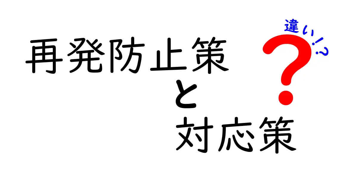 再発防止策と対応策の違いを徹底解説!どちらが本当に必要なのか?