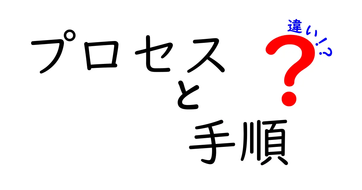 プロセスと手順の違いを徹底解説！どちらを使うべきか？