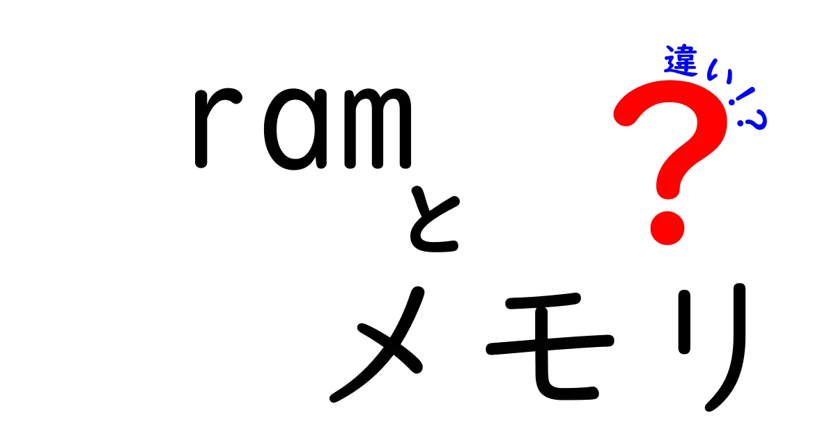 RAMとメモリの違いを徹底解説！実は同じものではない？