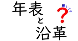 年表と沿革の違いとは？それぞれの使い方をわかりやすく解説！