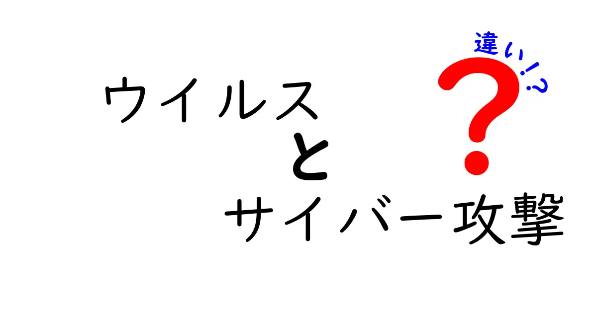 ウイルスとサイバー攻撃の違いをわかりやすく解説！あなたのデジタルライフを守るために