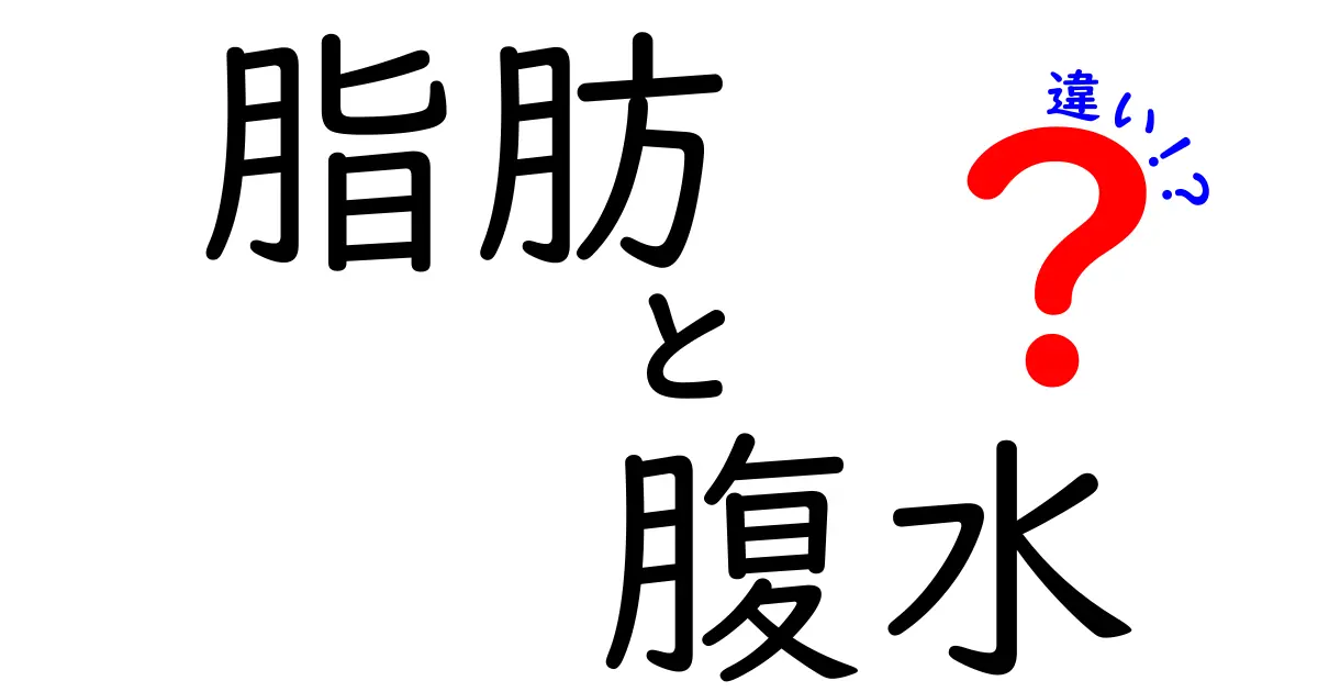 脂肪と腹水の違いを知って健康な体を手に入れよう！