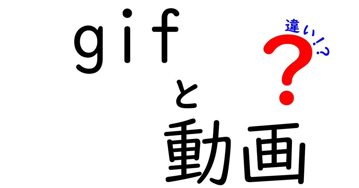 GIFと動画の違いを徹底解説！どちらを使うべき？