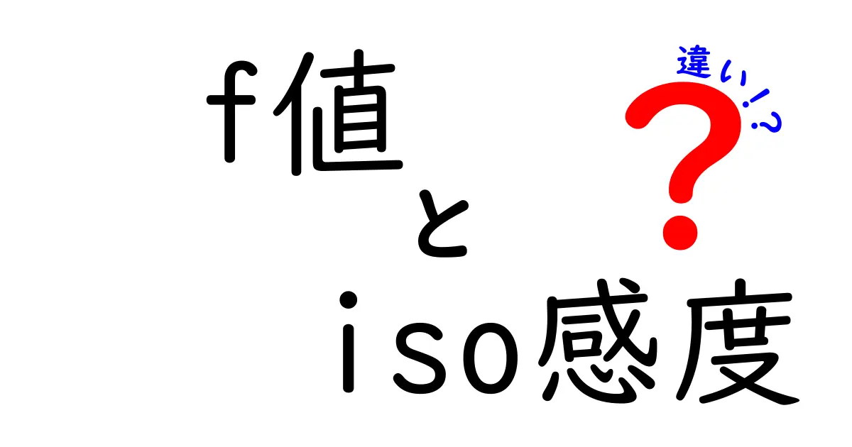 初心者必見！f値とISO感度の違いをわかりやすく解説