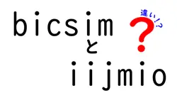 bicsimとiijmioの違いは？