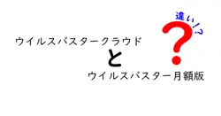 ウイルスバスタークラウドとウイルスバスター月額版の違いは？