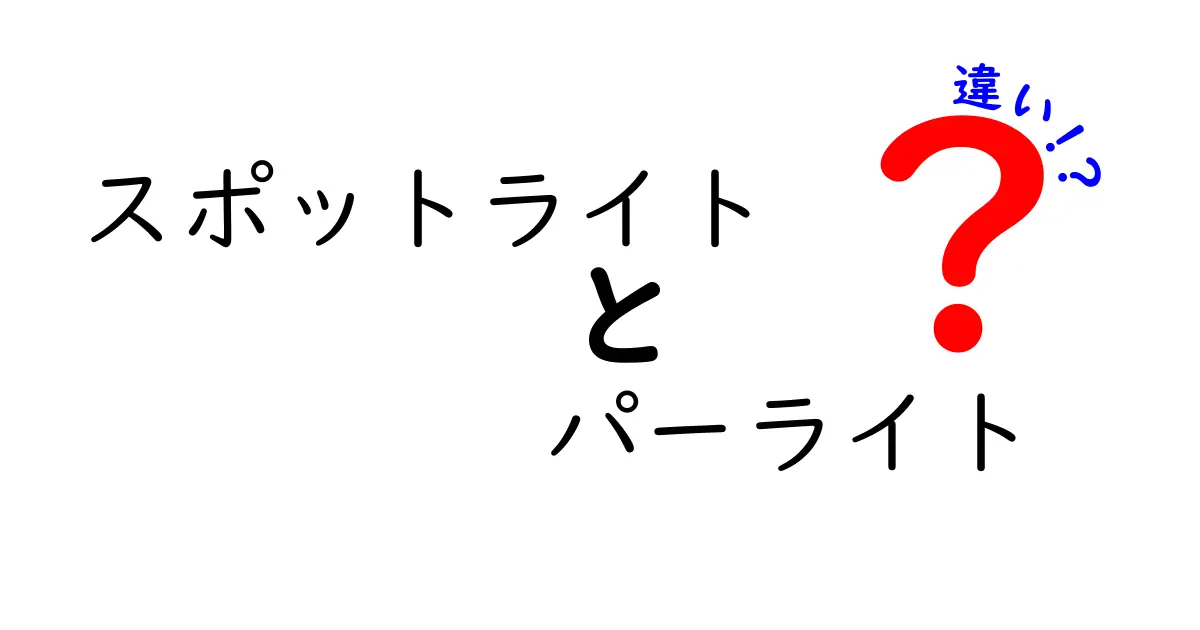 スポットライトとパーライトの違いを徹底解説!照明のことがよくわかる