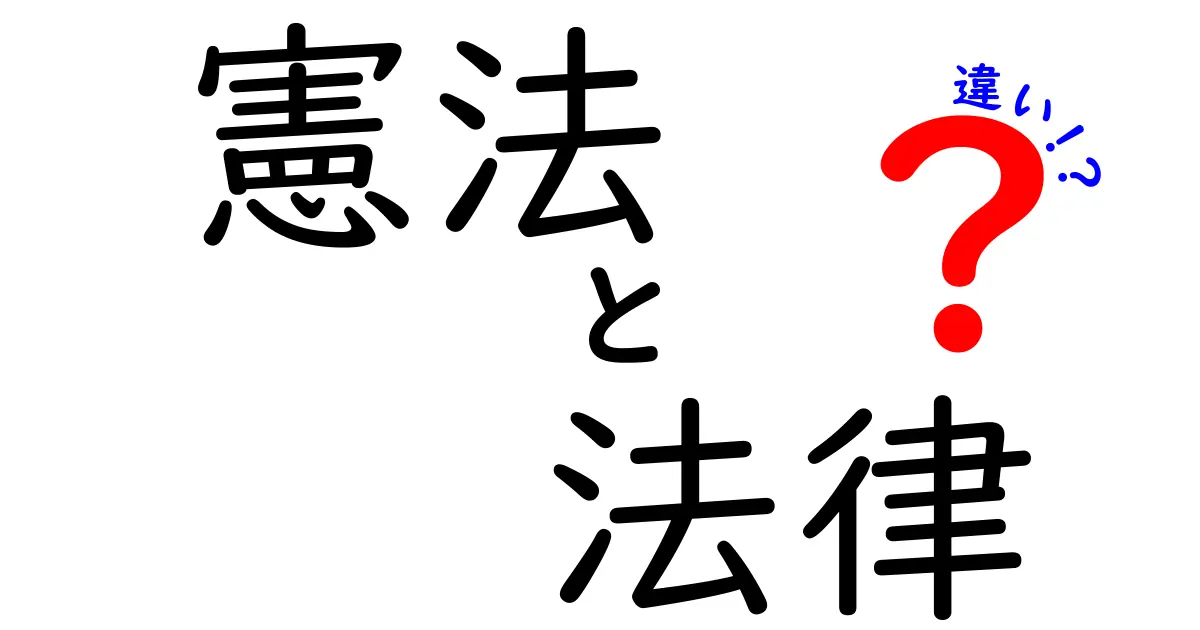 憲法と法律の違いを簡単に解説！あなたの生活にどう影響するのか？