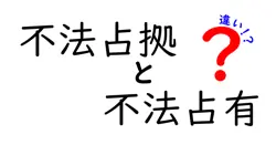 不法占拠と不法占有の違いは？