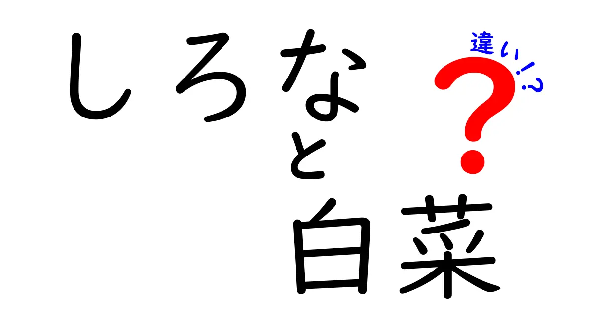 しろなと白菜の違いを徹底解説！あなたは見分けられますか？