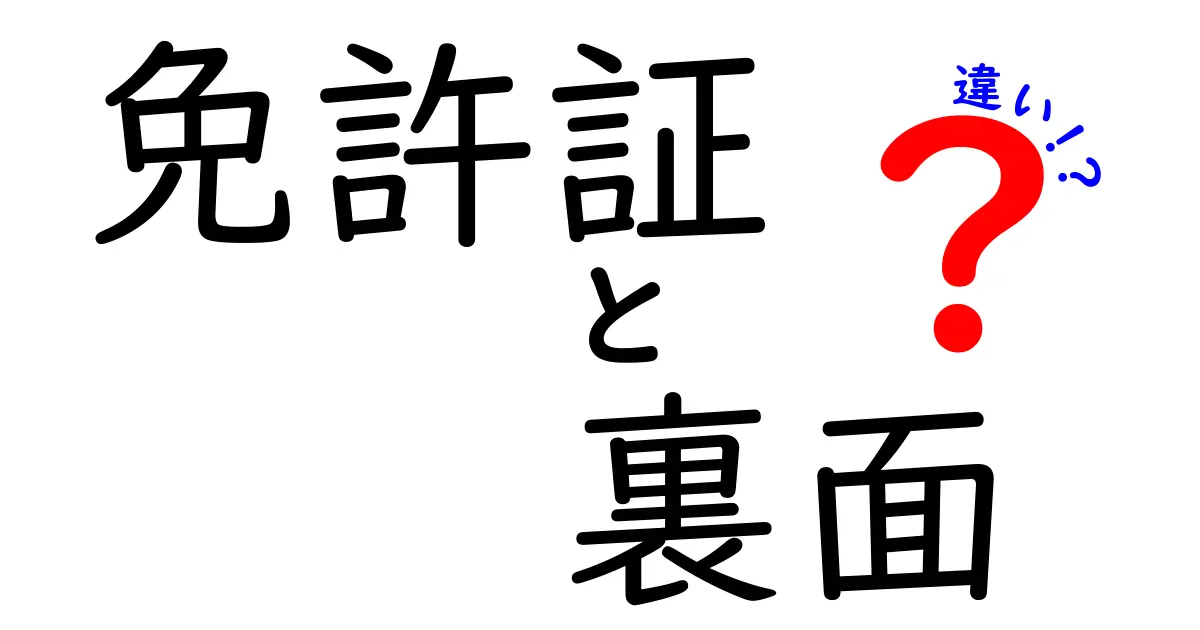 免許証の裏面って何が違うの？意外と知らない3つのポイント