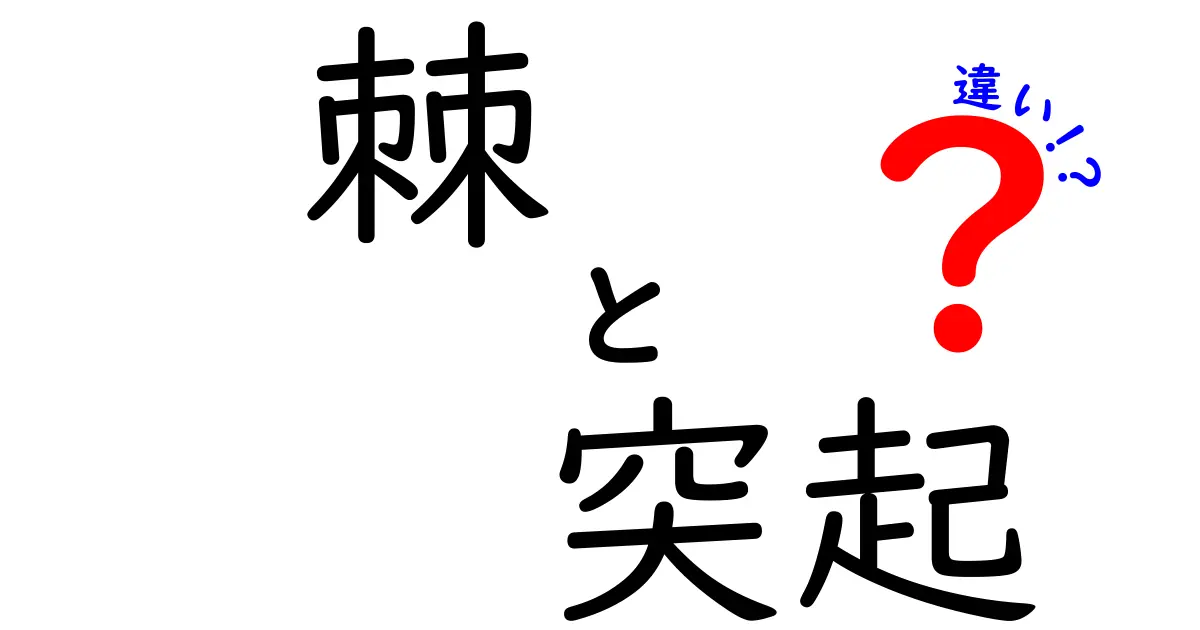 棘と突起の違いとは？その意味や用途を徹底解説！