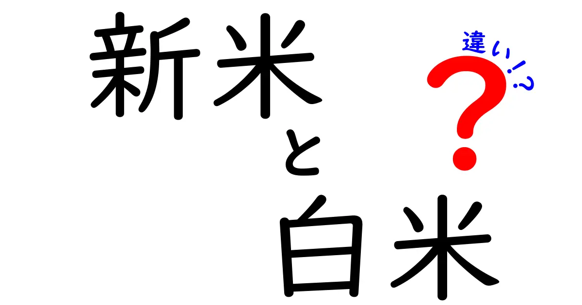 新米と白米の違いとは？美味しさや栄養価を徹底解説！