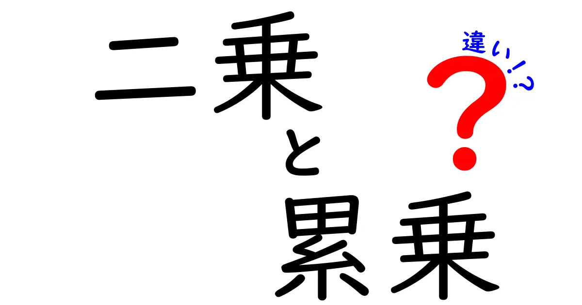 「二乗」と「累乗」の違いは?数式の世界を楽しく学ぼう!