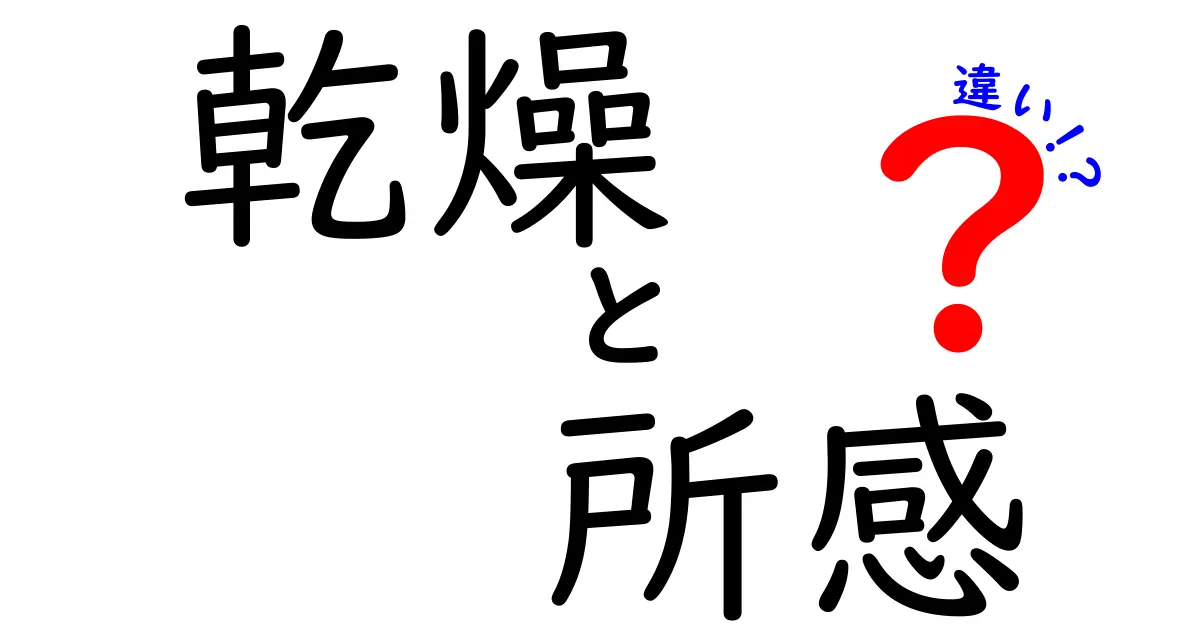 乾燥と所感の違い：感覚と状態を探る