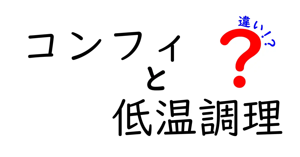 コンフィと低温調理の違いを徹底解説！美味しさの秘密に迫る