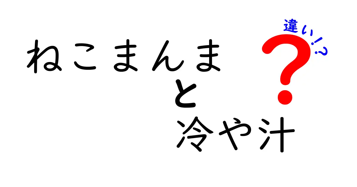 ねこまんまと冷や汁の違いを徹底解説！どちらも美味しい和の味！