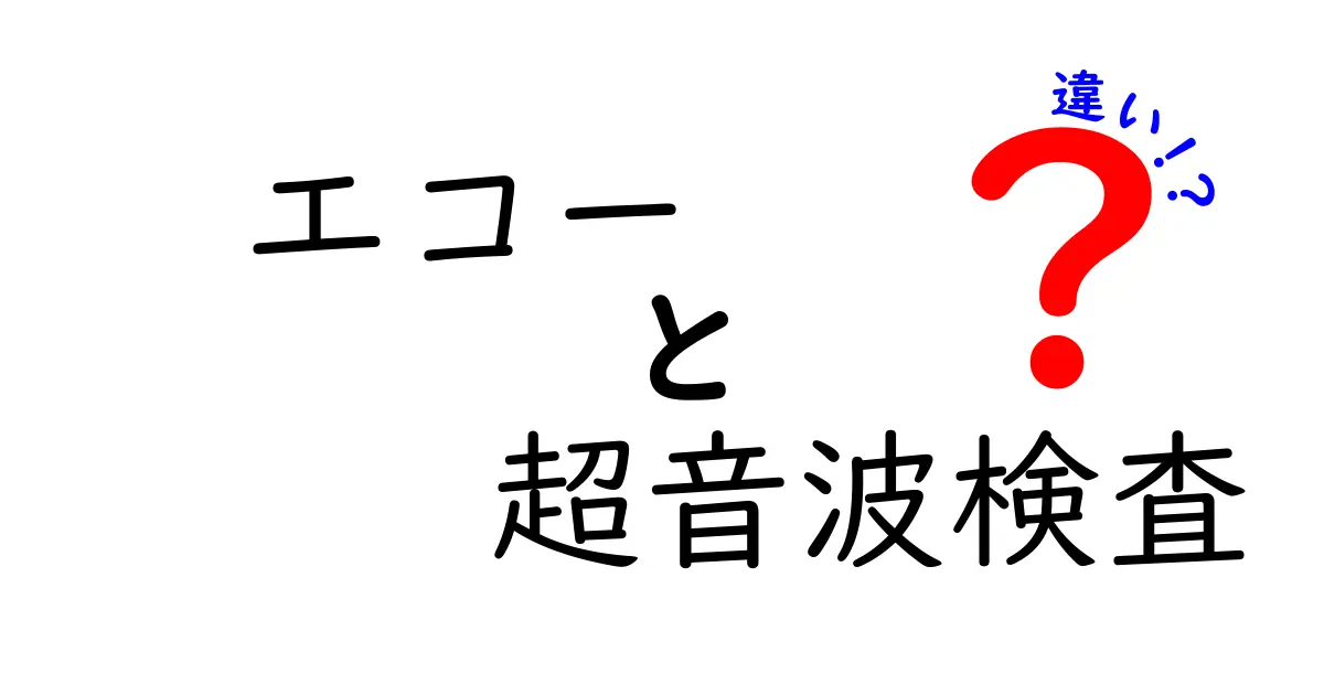 エコーと超音波検査の違いを分かりやすく解説！あなたはどちらを知っていますか？