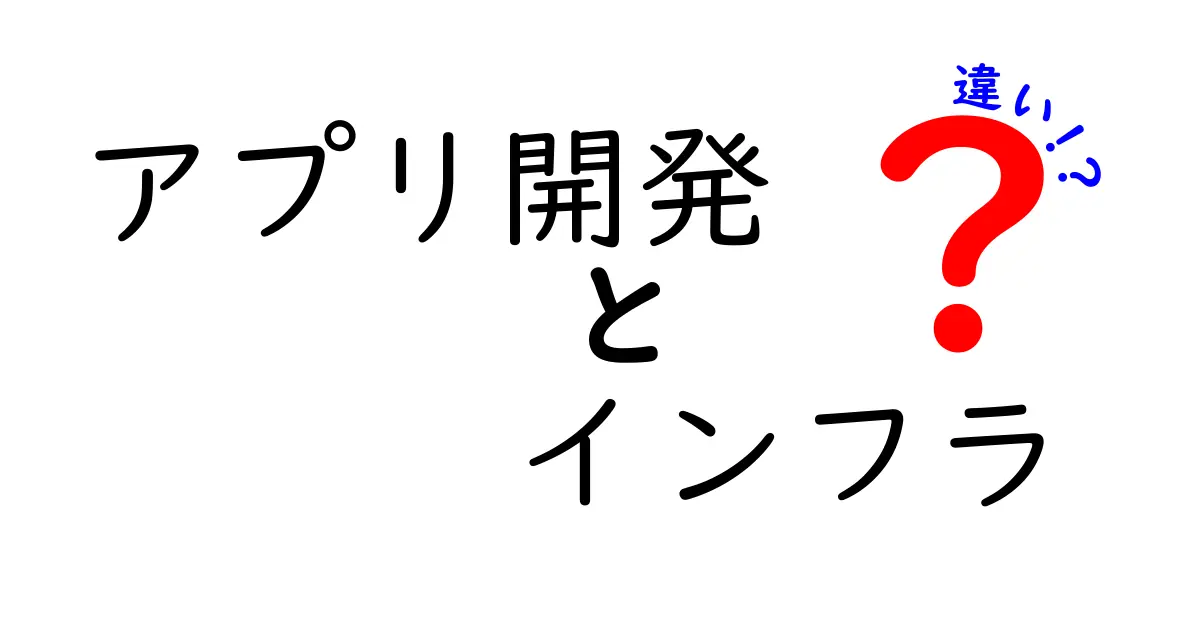 アプリ開発とインフラは何が違うの？簡単に理解できる解説