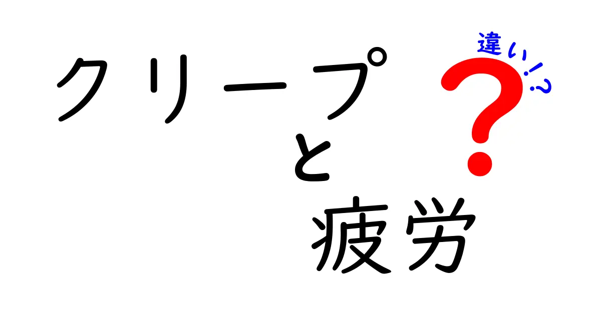 クリープと疲労の違いを知ろう！体への影響を徹底解説