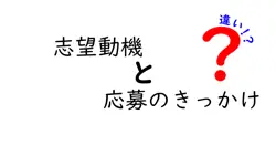 志望動機と応募のきっかけの違いは？