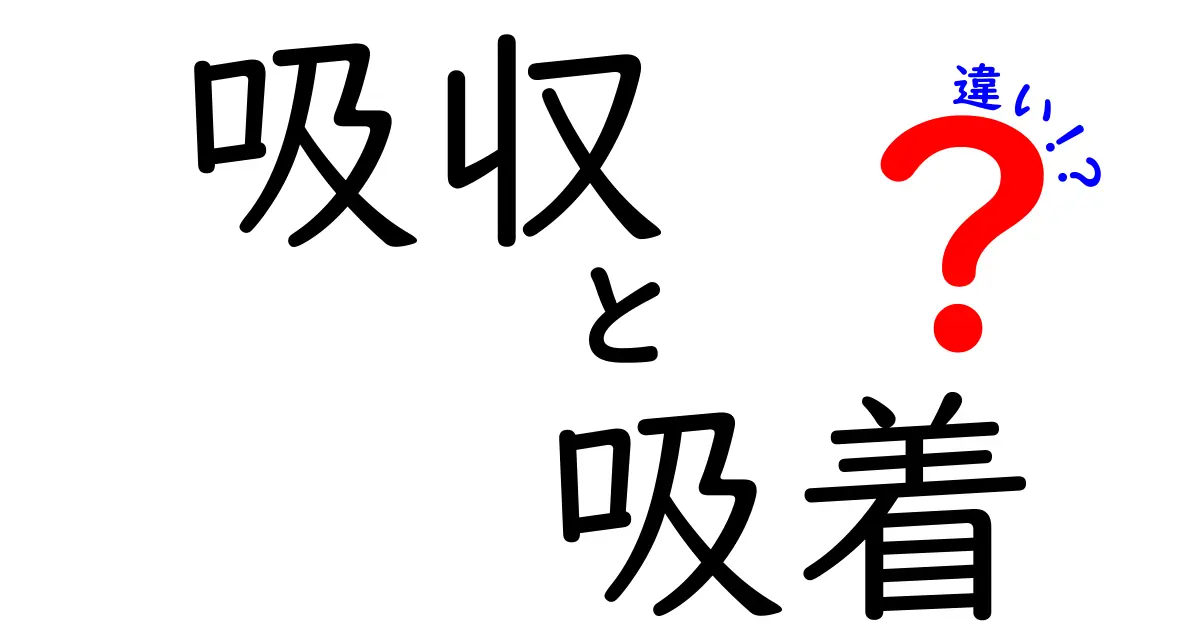 吸収と吸着の違いを徹底解説！身近な例で分かりやすく説明