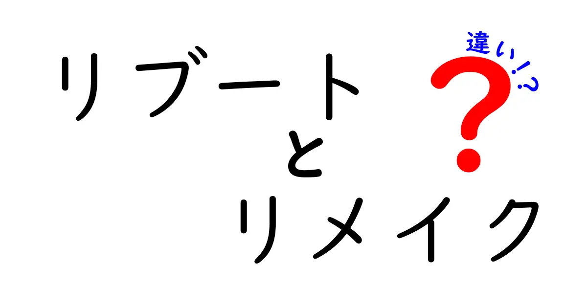 リブートとリメイクの違いとは?映画やゲームに見る新たなアプローチ