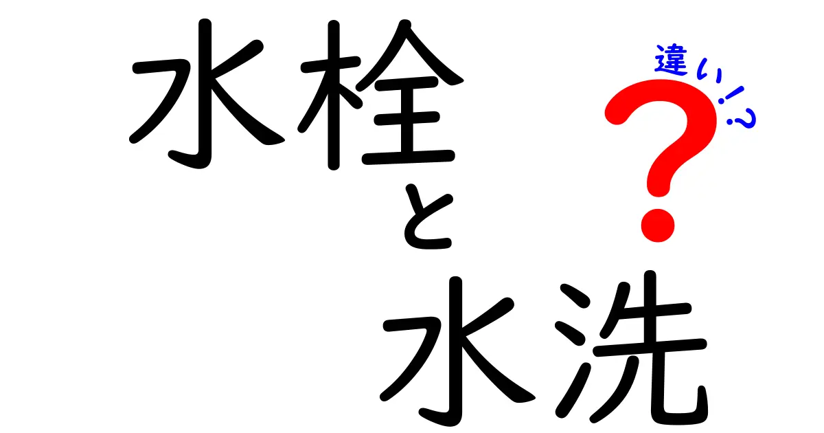 水栓と水洗の違いを徹底解説!あなたのキッチンに最適な選択はどちら?