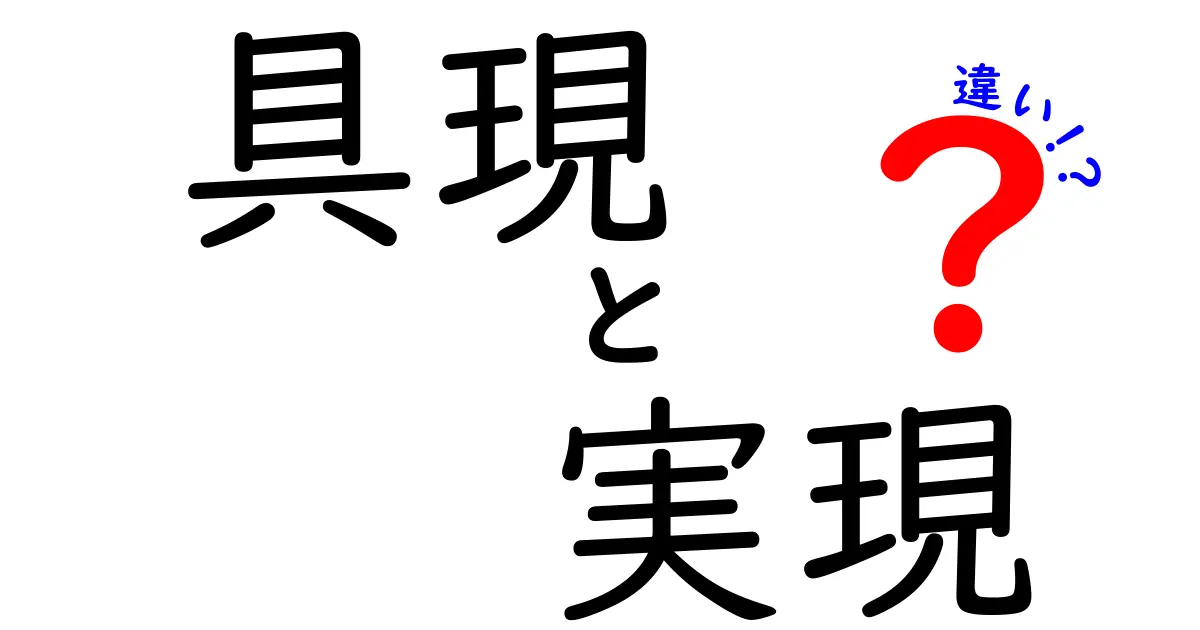 具現と実現の違いを簡単に解説！あなたの理解が深まるポイント