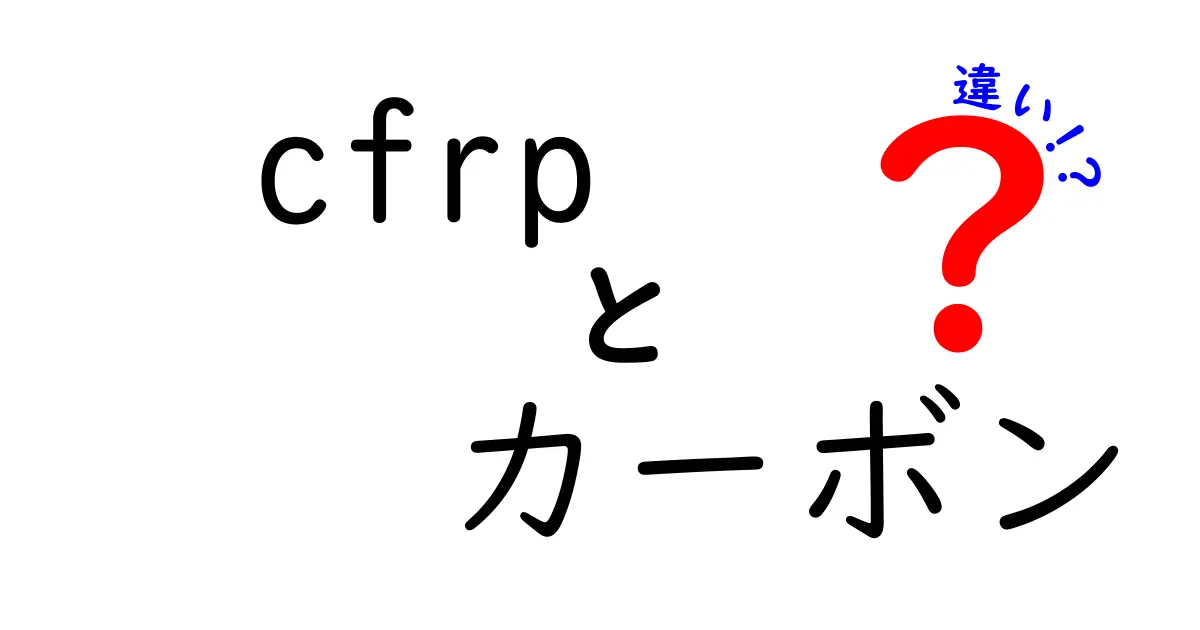 CFRPとカーボンの違いを徹底解説！あなたの生活にどんな影響を与えるのか？