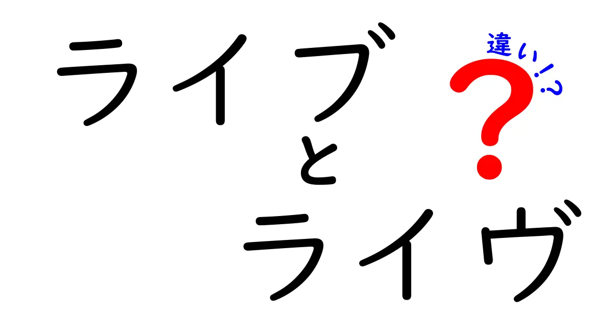 「ライブ」と「ライヴ」の違いを徹底解説！どちらが正しい？