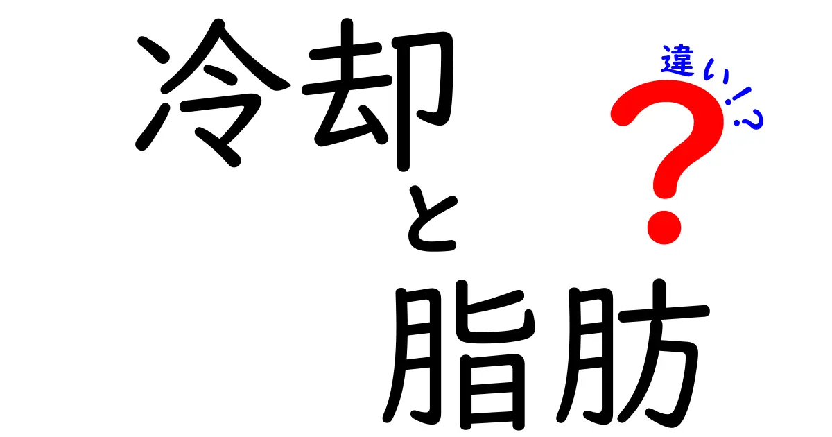 冷却と脂肪の違い！ダイエットに役立つ知識を解説