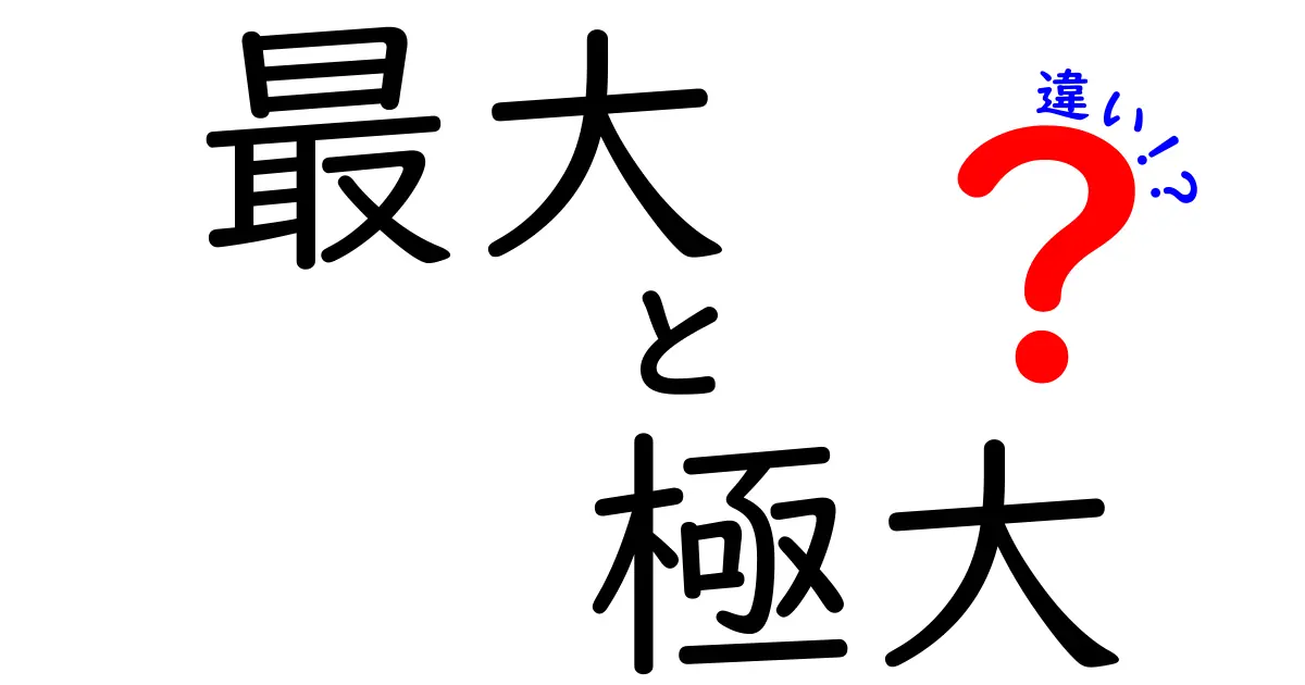 最大と極大の違いをわかりやすく解説！あなたは知っている？