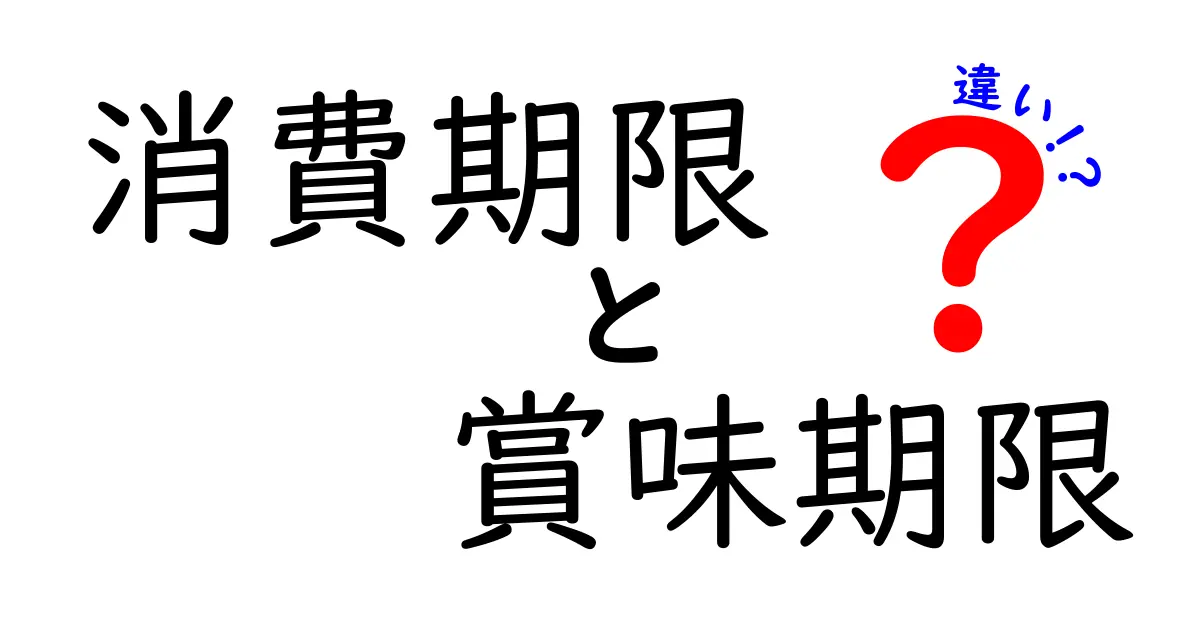 消費期限と賞味期限の違いを徹底解説！どちらも大切な食品管理のポイント