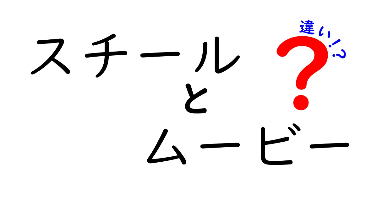 スチールとムービーの違いを徹底解説！写真と動画の世界