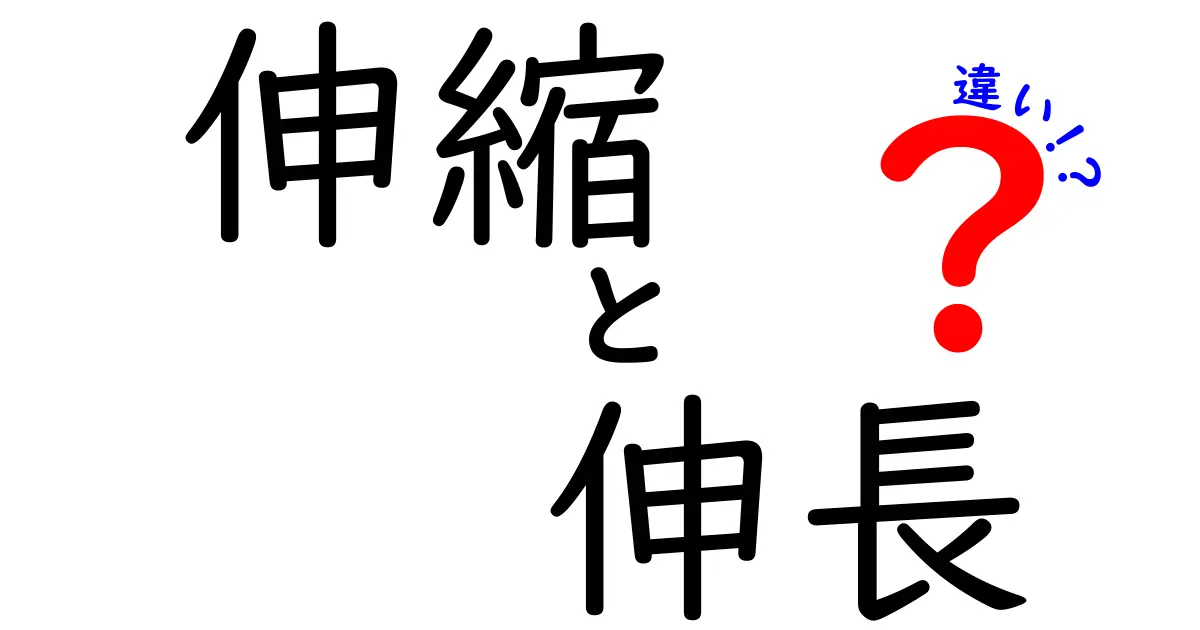 伸縮と伸長の違いを簡単に解説！あなたはどちらを使っていますか？