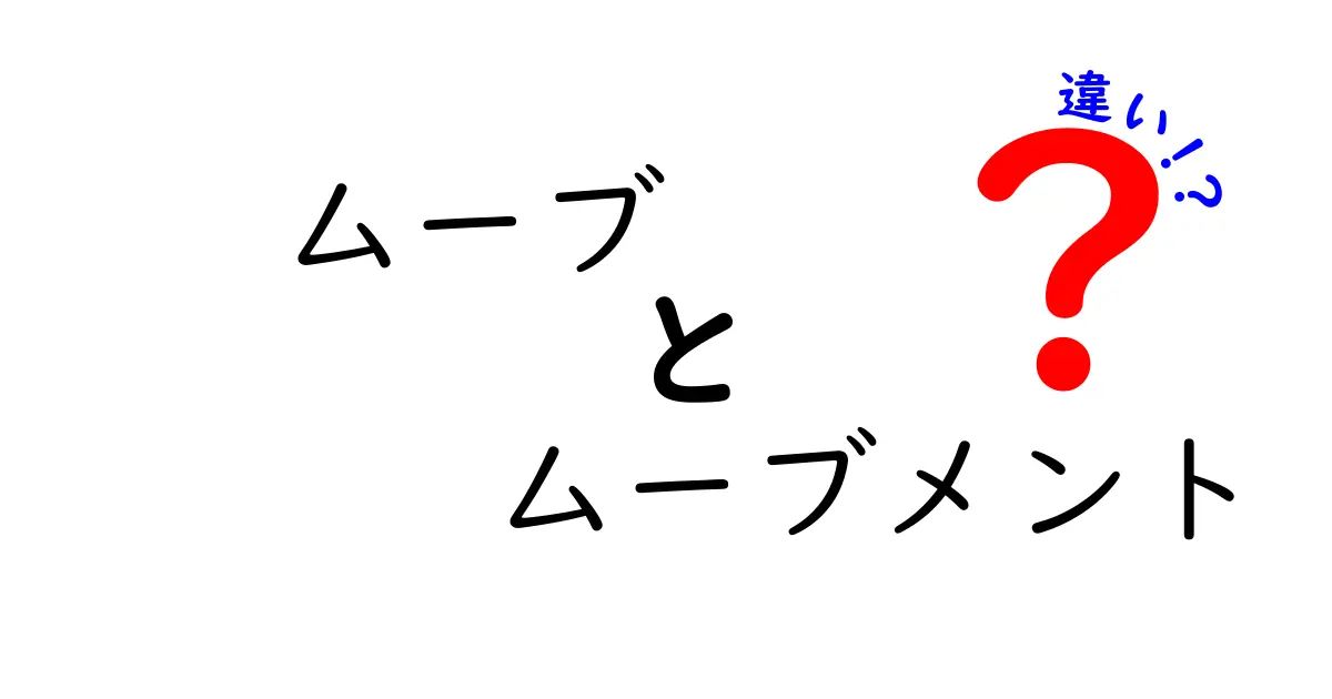 ムーブとムーブメントの違いを徹底解説!どちらを使うべき?
