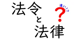 法令と法律の違いをわかりやすく解説！知っておくべき基本知識