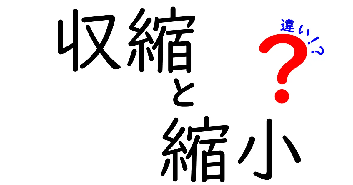 「収縮」と「縮小」の違いをわかりやすく解説!