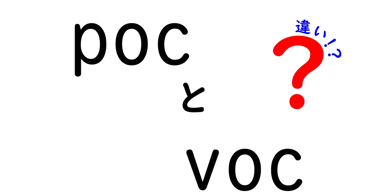 POCとVOCの違いを徹底解説！あなたのビジネスに必要な知識とは？