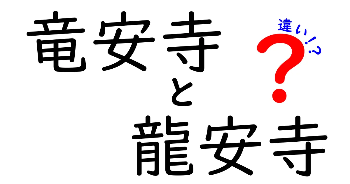 竜安寺と龍安寺の違いとは？ その歴史と意味を徹底解説