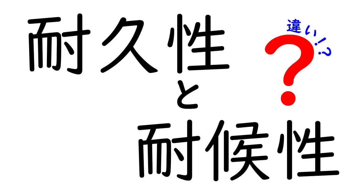 耐久性と耐候性の違いをわかりやすく解説！