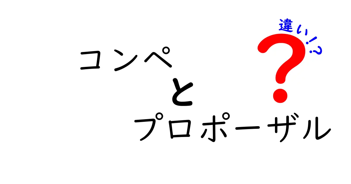 コンペとプロポーザルの違いをわかりやすく解説!どちらを選ぶべき?