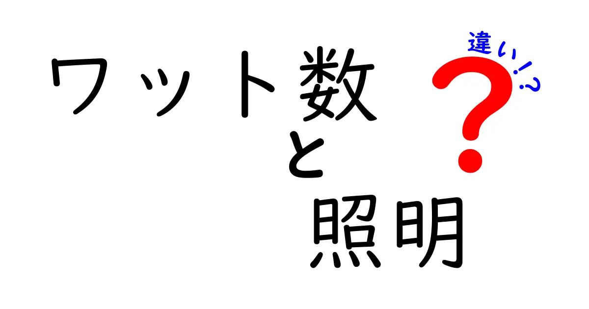 ワット数と照明の違いをわかりやすく解説！どれくらい明るいの？