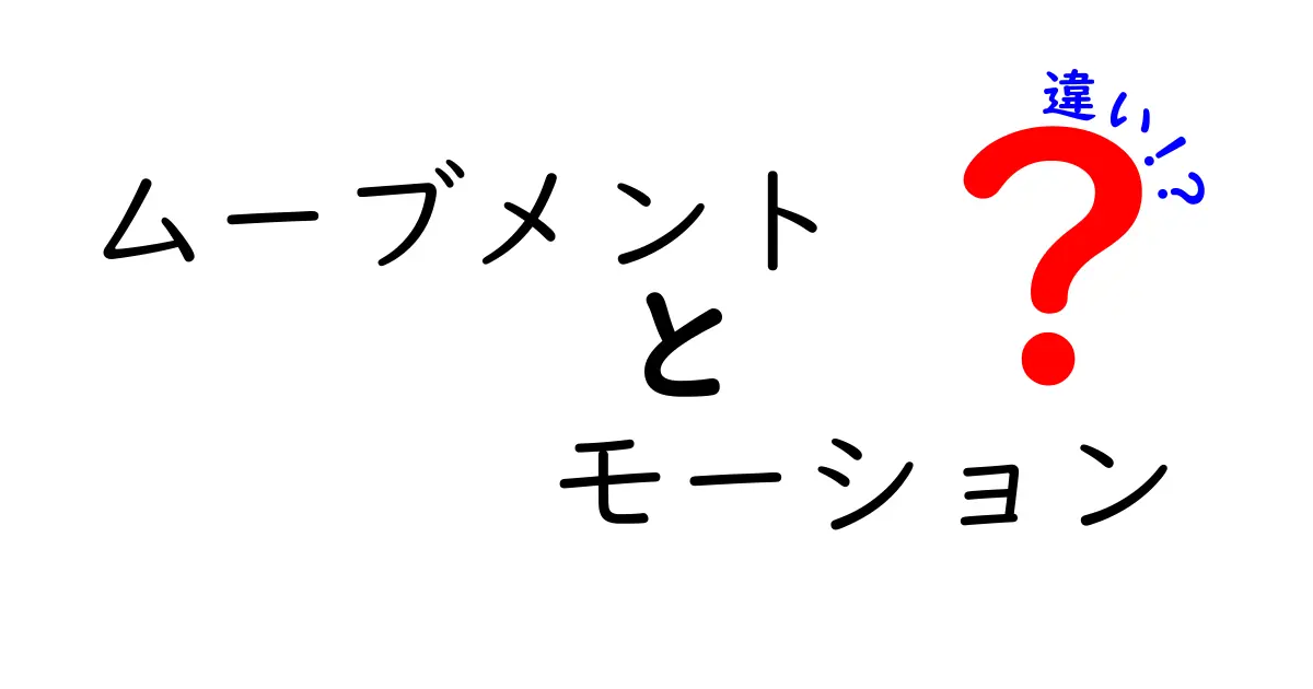 ムーブメントとモーションの違いを簡単に解説!