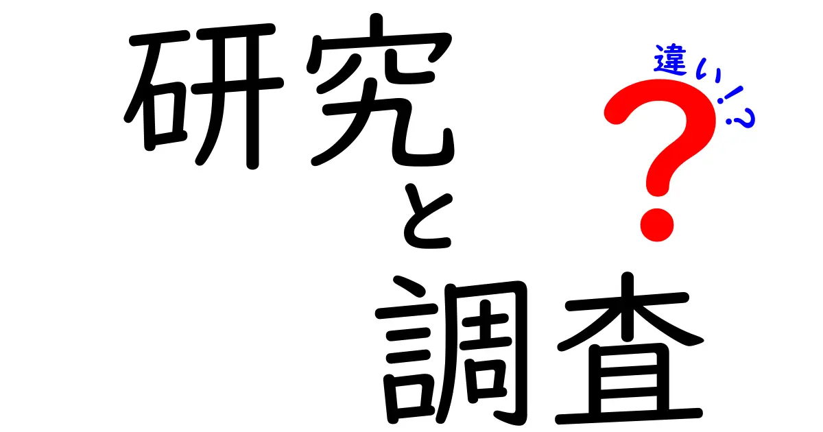 研究と調査の違いをわかりやすく解説！